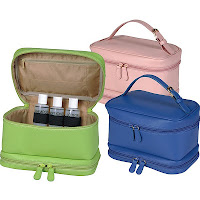 Personalized leather cosmetic travel case