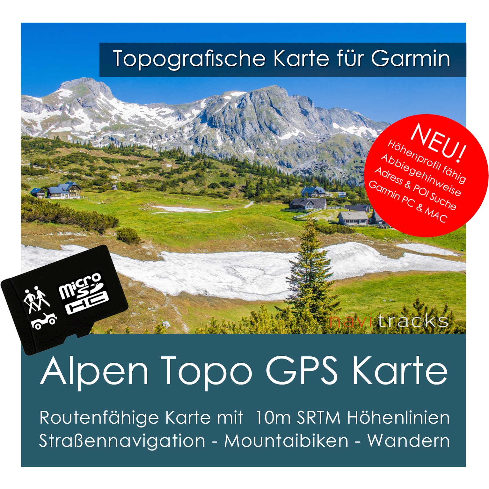 Garmin Topo Karten: Wander- und Freizeitkarte Alpen für Garmin Garmin Topo Karten: Wander- und Freizeitkarte Alpen für Garmin