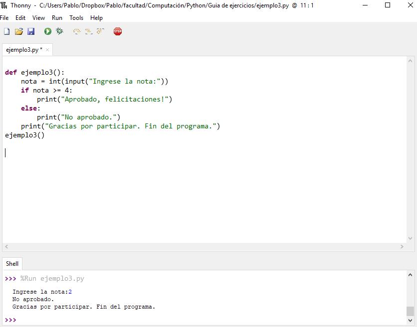 Curso de Python: 1.6 Instrucciones de selección: if