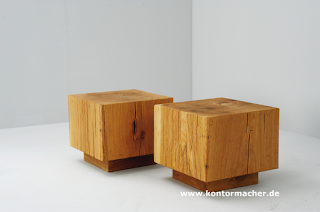 Holzblock Tische, stilvolles Möbel und stylisches Highlight im Kontormacher.de Onlineshop.