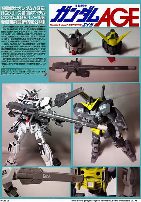 Custom Build Hg 1 144 Gundam Age 1 Normal Kuro And Shiro Gundam Kits Collection News And Reviews