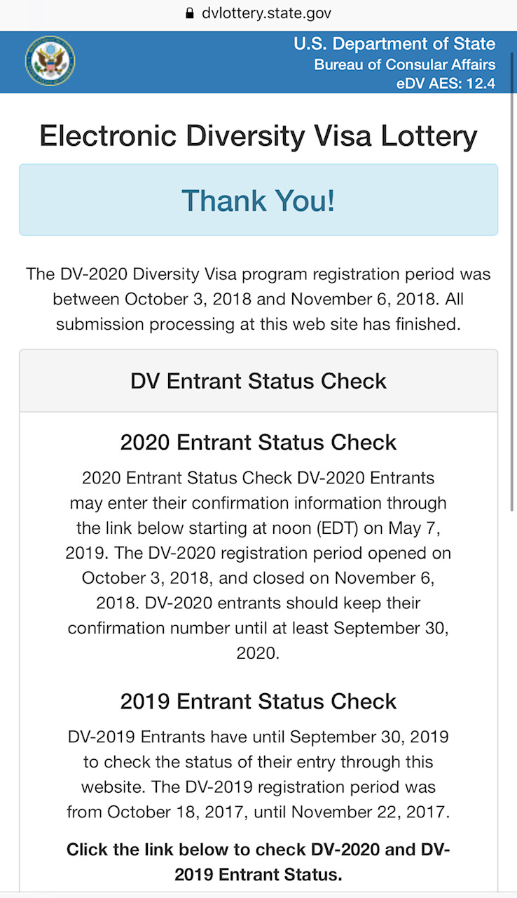 Entrant Status Check >> Cerita Dari San Francisco Pengumuman Pemenang Dv Lottery 2020 Entrant Status Check >> Cerita Dari San Francisco Pengumuman Pemenang Dv Lottery 2020
