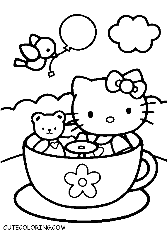 Hello Kitty coloring pages CuteColoring.com