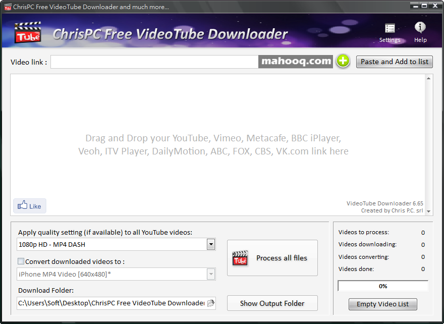 網路影片下載器軟體推薦：ChrisPC Free VideoTube Downloader 免安裝版下載