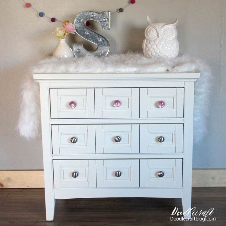 Diy Pink Glitter Resin Knobs