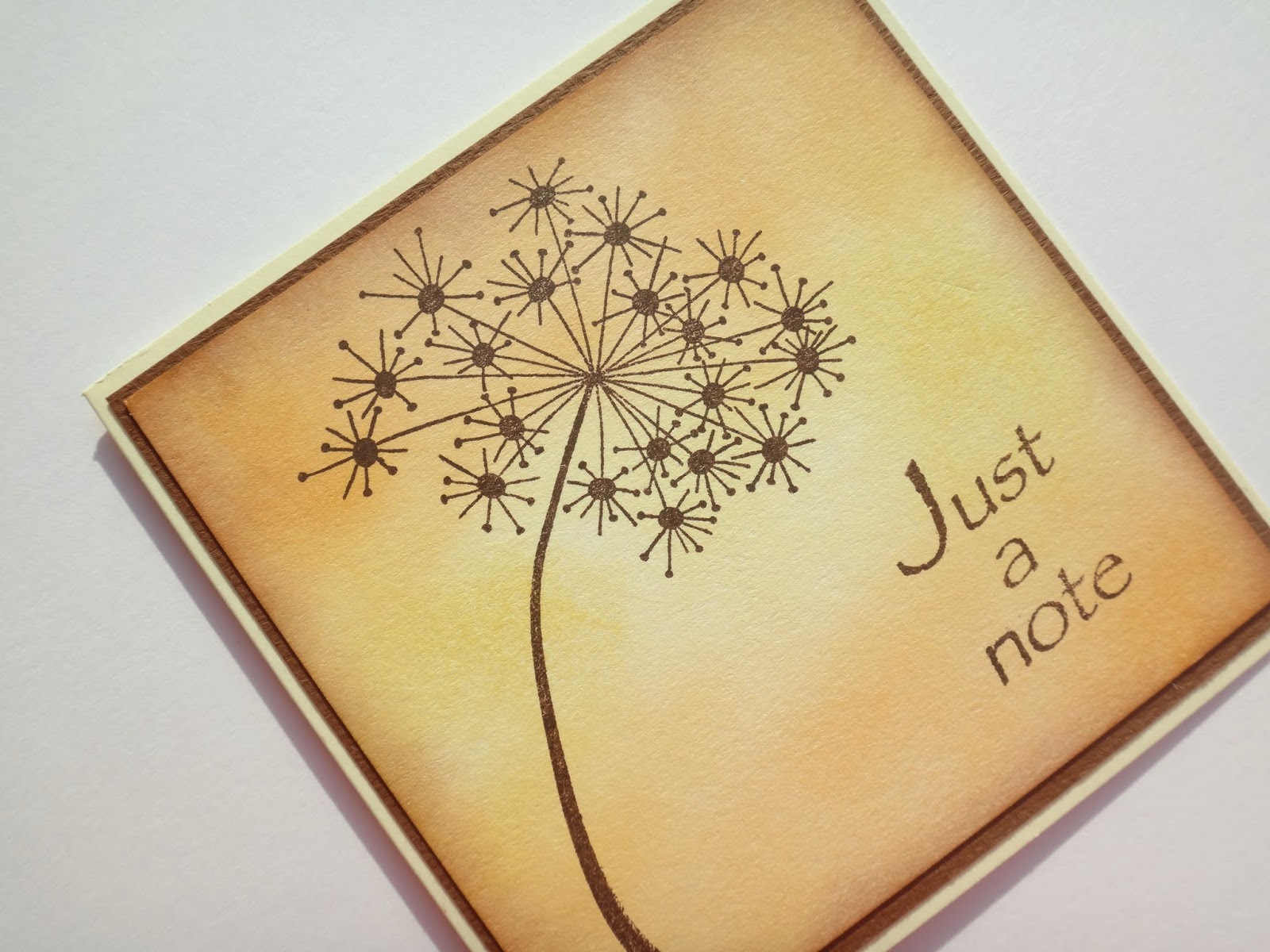 Wild Warehouse Craft and Supplies Handmade Notelet Card Using Blended Inks