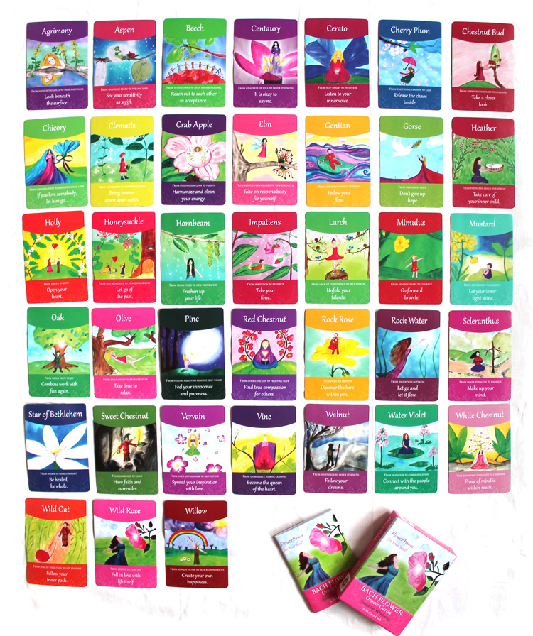 Cartas ilustradas de las Flores de