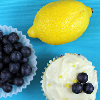 Lemon-Scented Blueberry Cupcakes