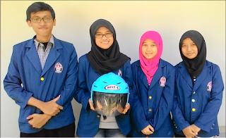 4 Mahasiswa Undip Buat Inovasi Helm Anti Polusi ( HELTIC 3 In 1 ) Bagi Pengendara Motor