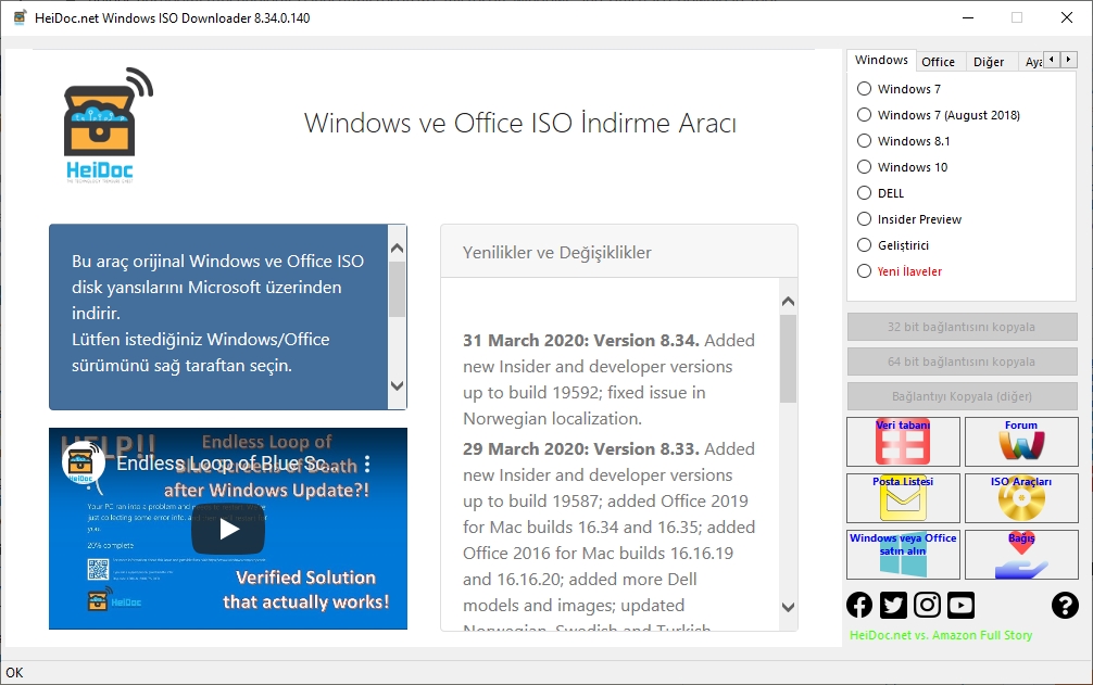 Windows 10 11 ve Office ISO indirme aracı