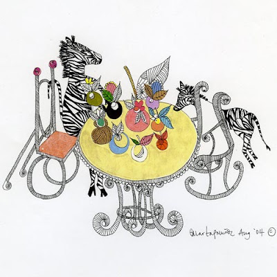 zebra greeting card