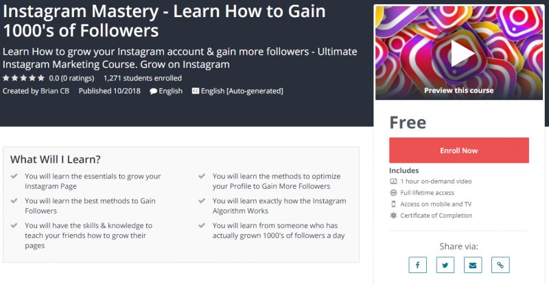 100 free instagram mastery learn how to gain 1000 s of followers - instagram gain more followers free