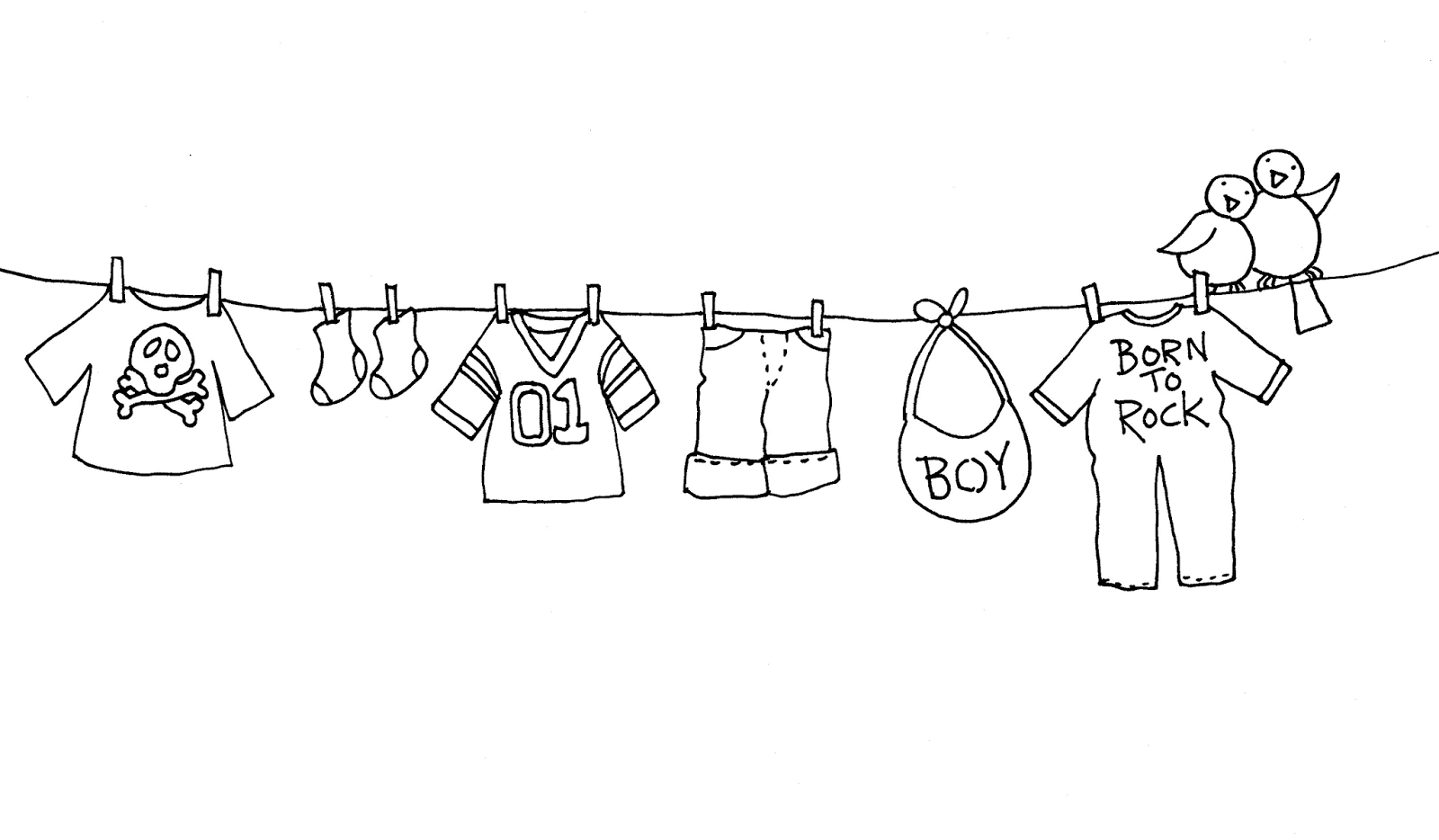 baby clotheline coloring pages - photo #5