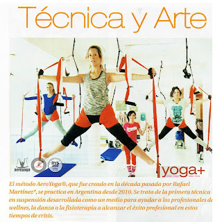 PILATES AEREO Y YOGA AEREO POR RAFAEL MARTINEZ EN PRENSA Y TELEVISION