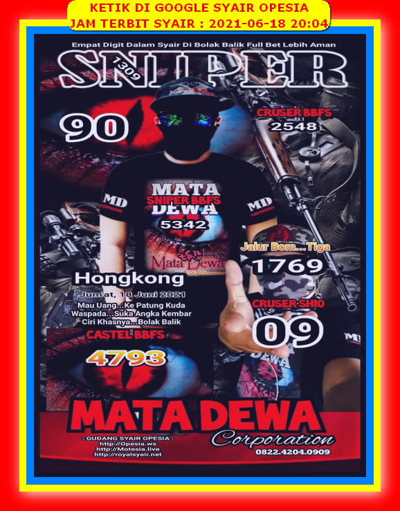 Syair Hk Malam Ini Jumat 18 Juni 2021 Opesia Official
