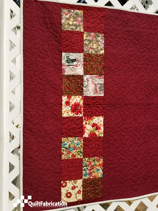 backside of Lickety-Split Two quilt