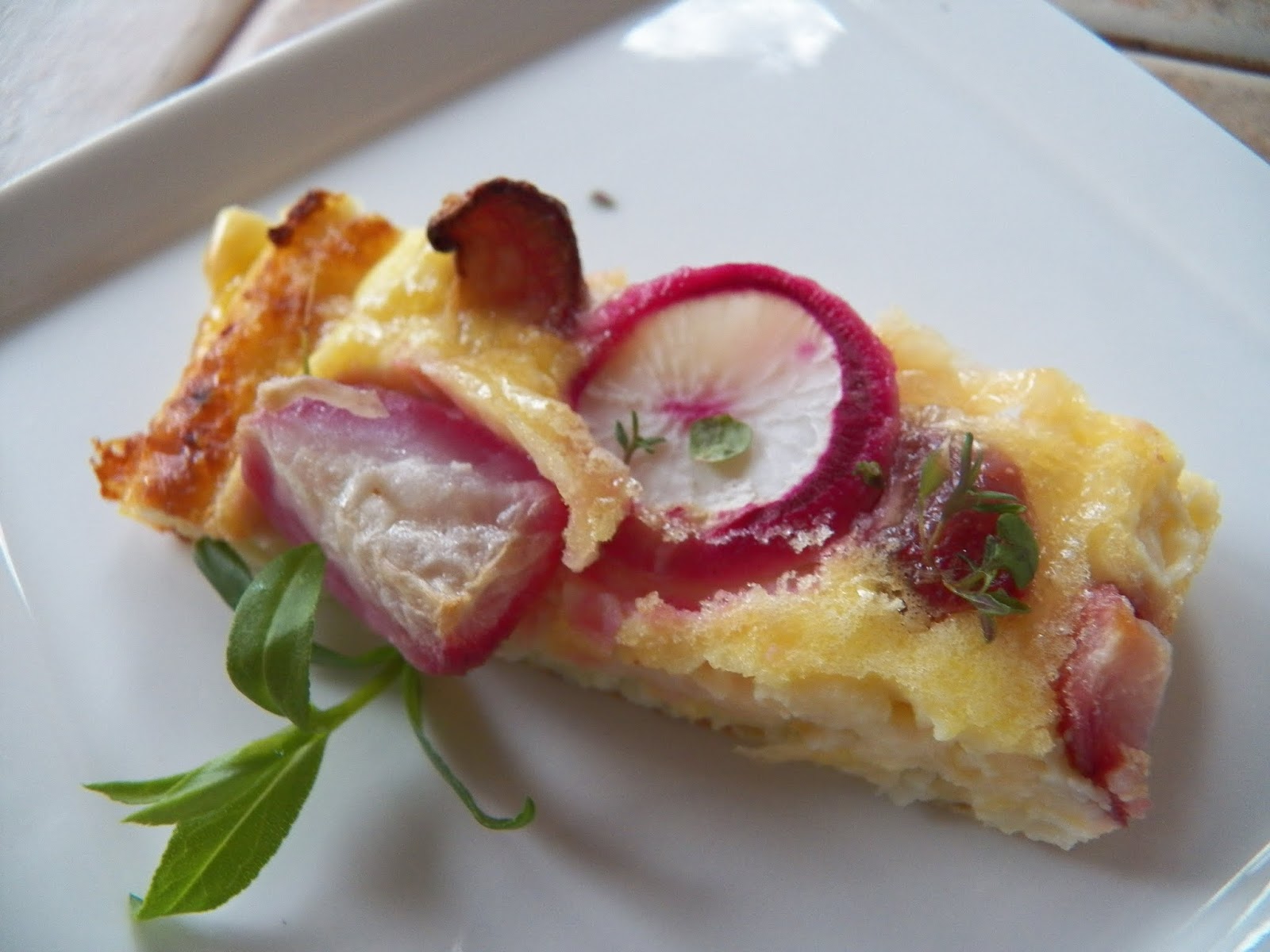 Roasted Radish Tart for BakingBloggers Sid's Sea Palm Cooking