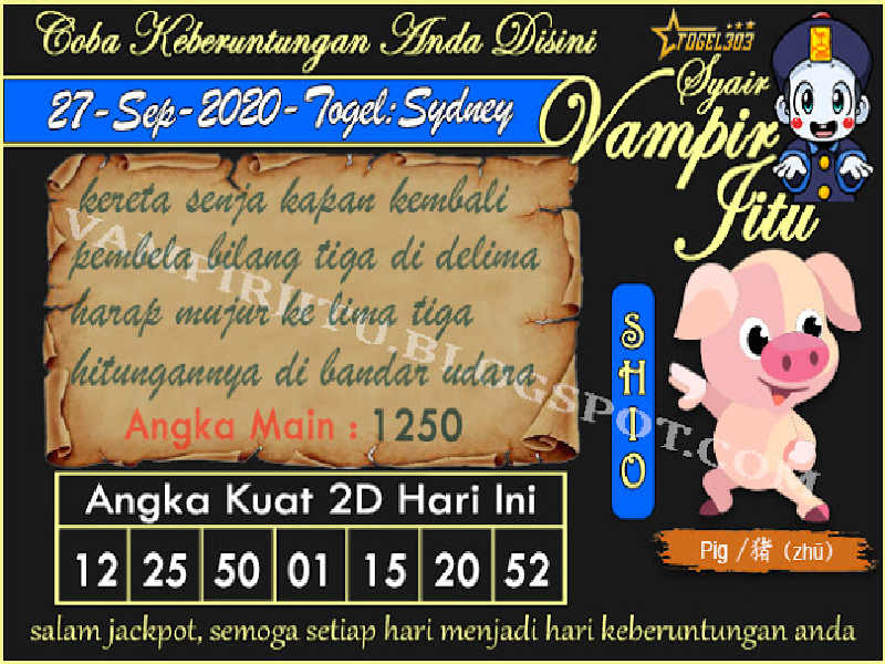 Prediksi Syair Sydney 27 September 2020 Pangkalantoto