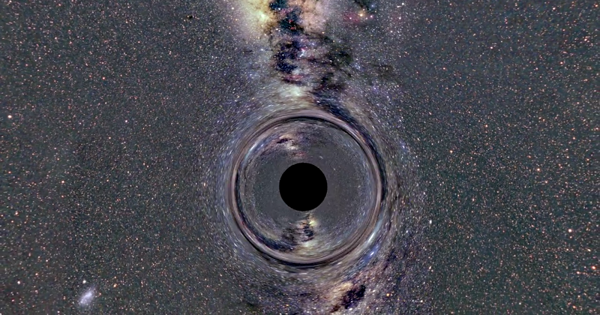 fall into a black hole animation