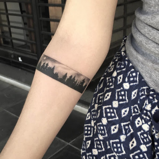 Este dotwork linha de árvore