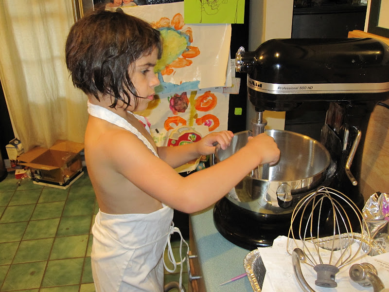 Sofia Jane Helping Mommy In The Kitchen
