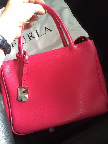 Truly Vintage: Authentic Furla Saffiano Leather Convertible Tote NWT