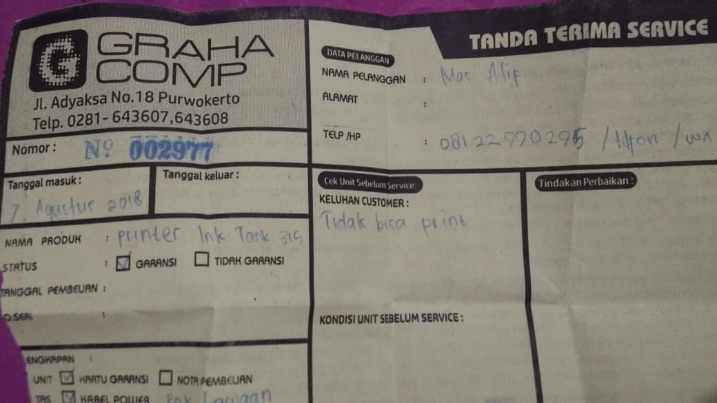 Cartridge Hp Ink Tank 315