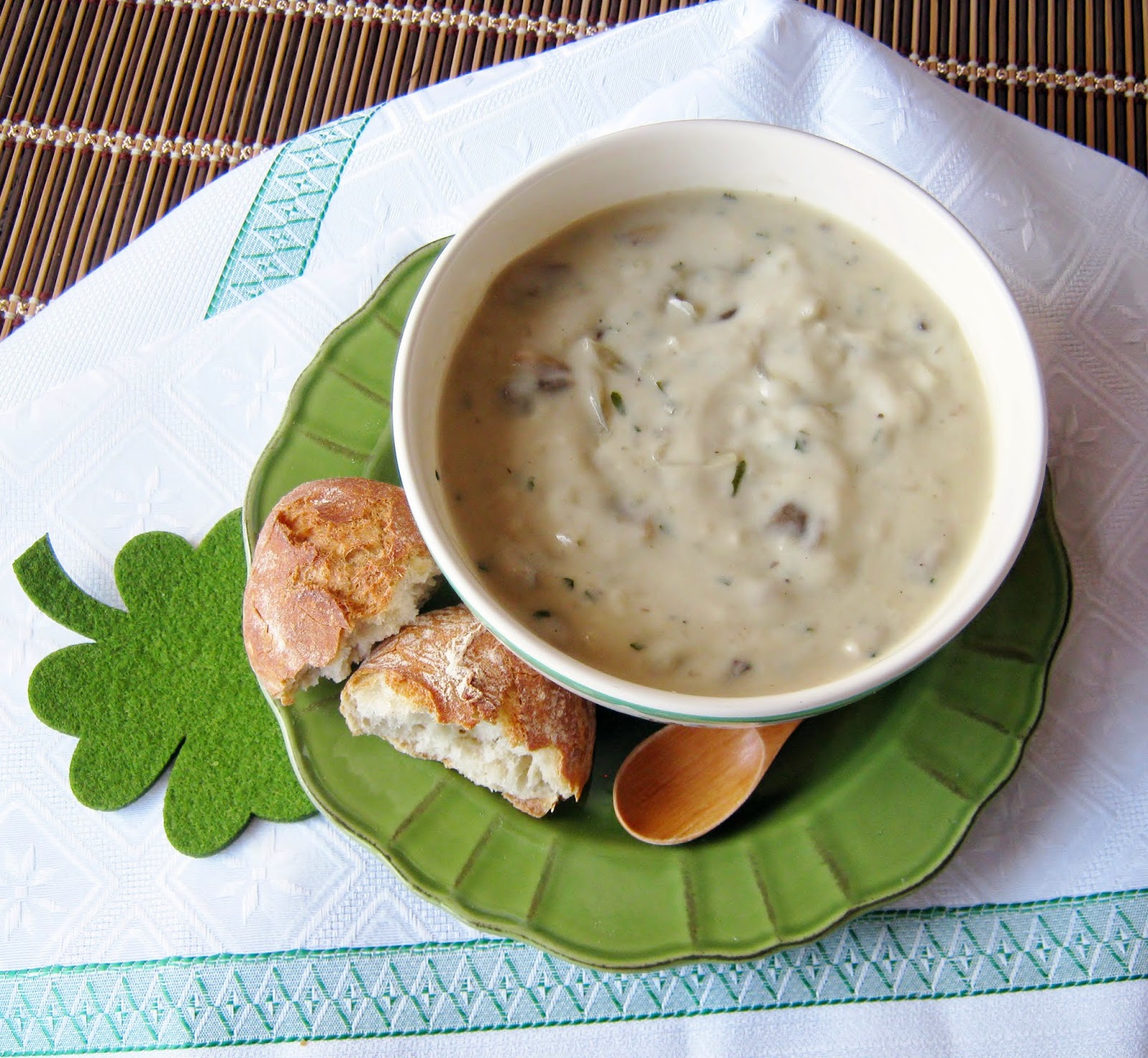 Blog da Nô Irish Mushroom Soup para o St. Patrick's Day
