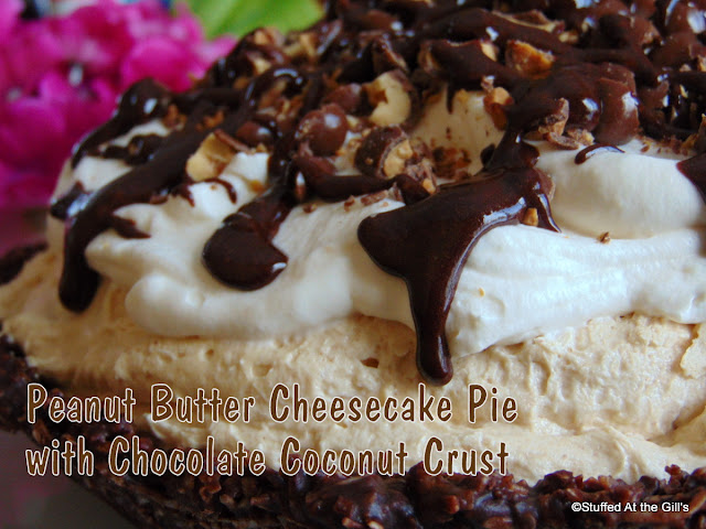 Peanut Butter Cheesecake Pie with Chocolate Coconut Crust