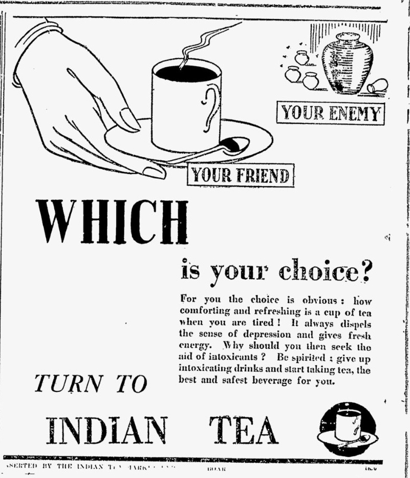 Tea as cure for Daru, 1938