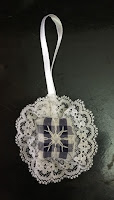 Chicken Scratch Lace Christmas Ornament