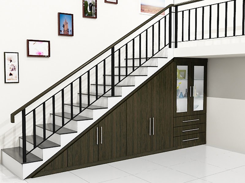 LEMARI BAWAH TANGGA SINGLE LINE MINIMALIS - Dian Interior Design