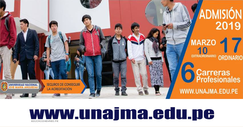 Resultados UNAJMA 2019-1 (Domingo 17 Marzo) Lista de Ingresantes - Examen de Admisión Ordinario - Universidad Nacional José María Arguedas - www.unajma.edu.pe Resultados UNAJMA 2019-1 (Domingo 17 Marzo) Lista de Ingresantes - Examen de Admisión Ordinario - Universidad Nacional José María Arguedas - www.unajma.edu.pe