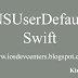 Save and Get data from NSUserDefaults in Swift.