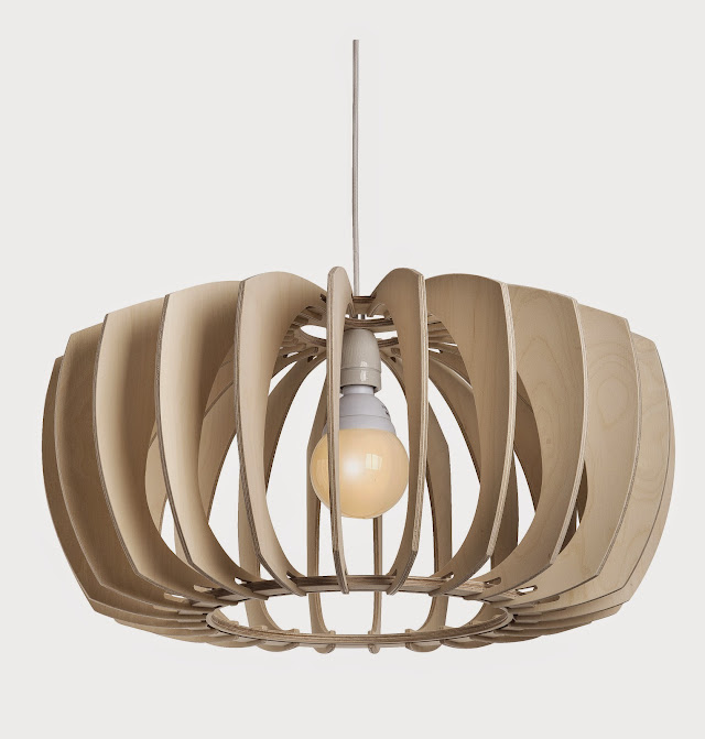 Wood Pendant Light Dia: 600mm H: 300mm - Nook Wood Pendant Light
