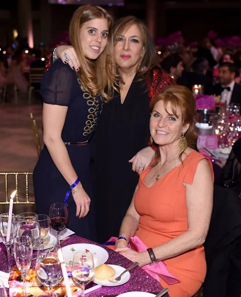 Sarah Ferguson and Princess Beatrice attended the 2016 Angel Ball at Cipriani Wall Street in NYC