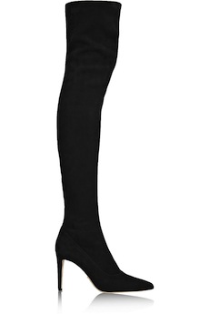 SERGIO ROSSI Stretch-suede over-the-knee boots