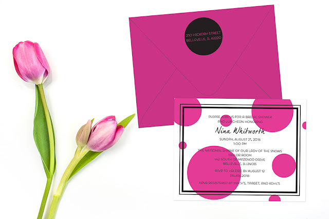 Modern Polka Dot Bridal Shower Invitation