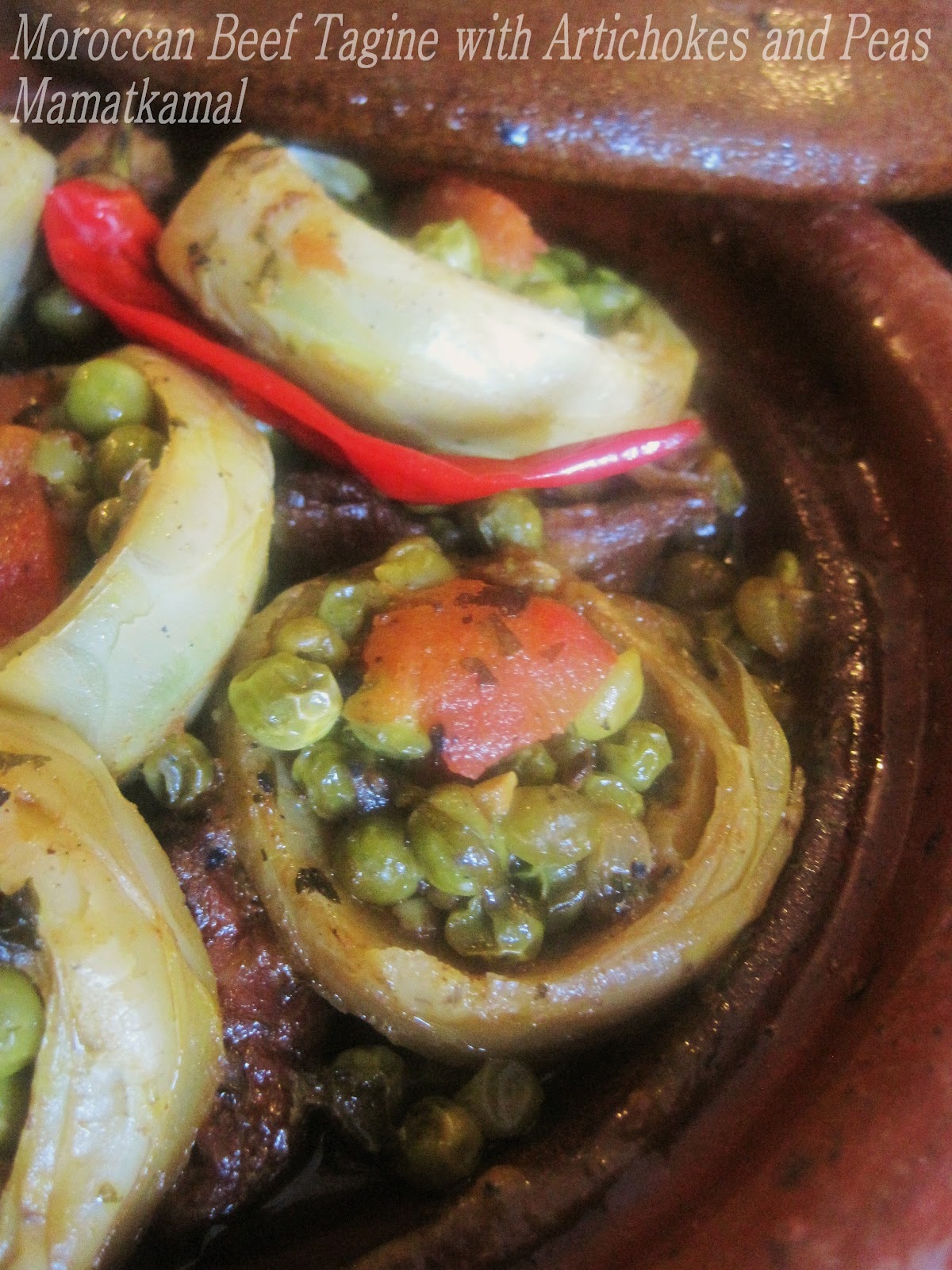 طجين القُوقْ وْ الجَّلْباَنة/Green Tagine!Moroccan Stew with Beef