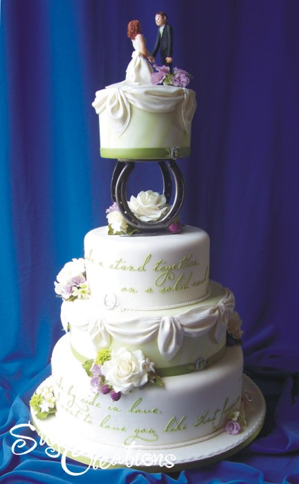 Four Tier Western Wedding Cake by Sugar Creations SavonburgKansas