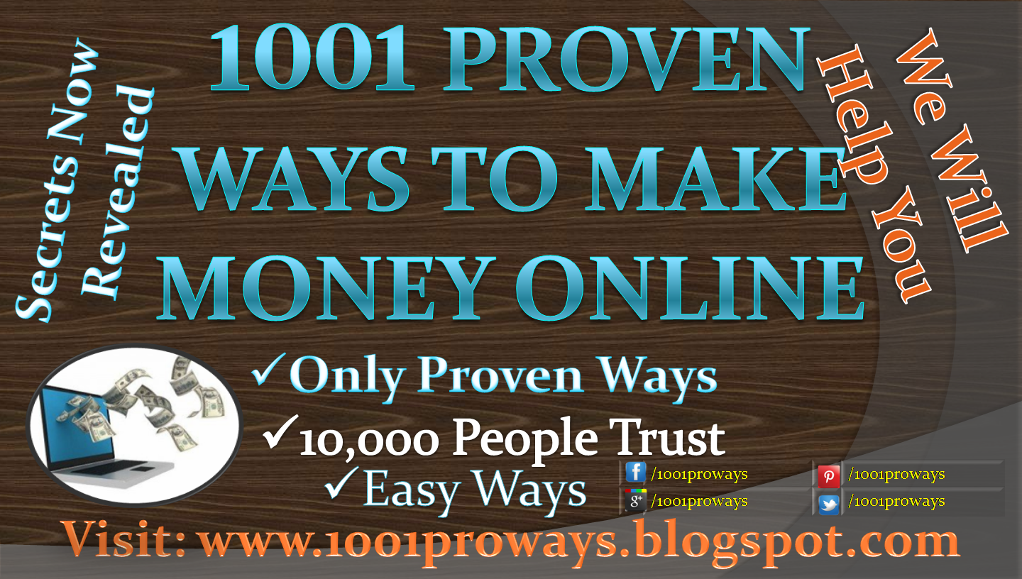1001 Ways to Make Money Online at Home Free Fast No Scams
