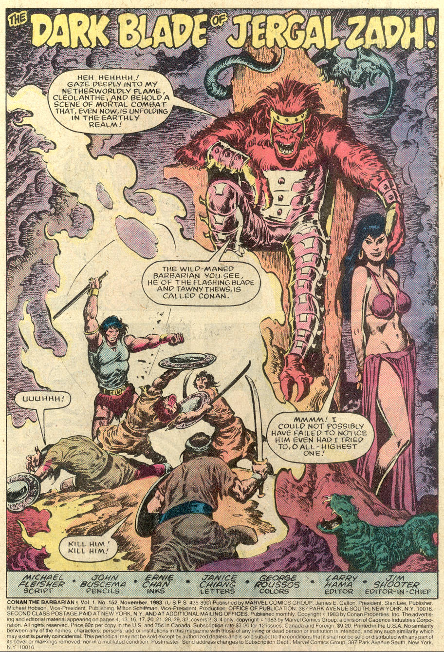 Read online Conan the Barbarian (1970) comic -  Issue #152 - 2