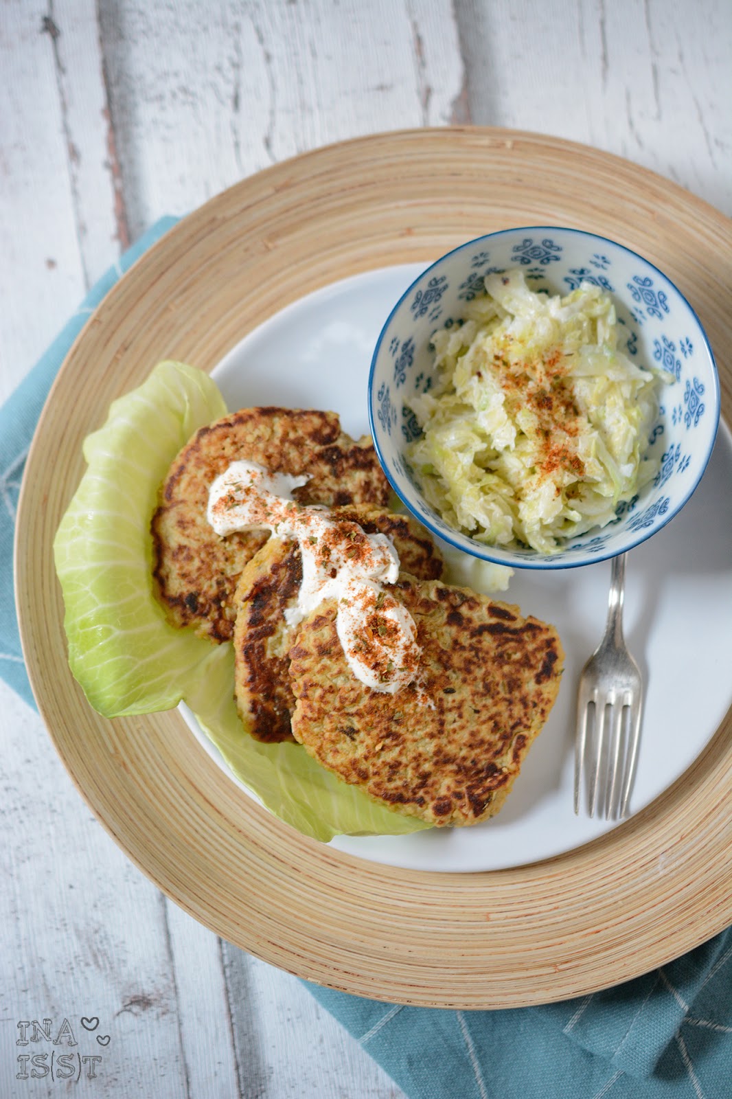 Ina Is(s)t: Couscous-Kartoffel-Bratlinge mit Spitzkohlsalat / Couscous ...