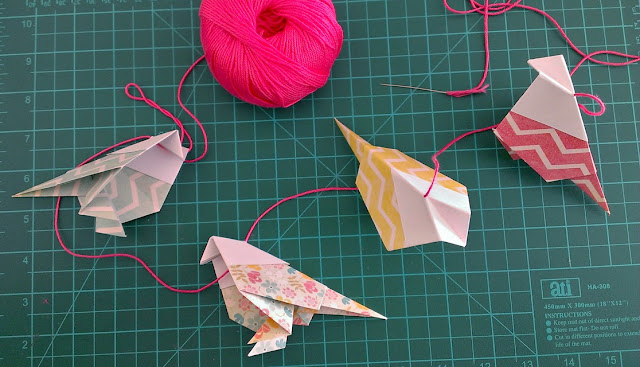 origami paper birds diy