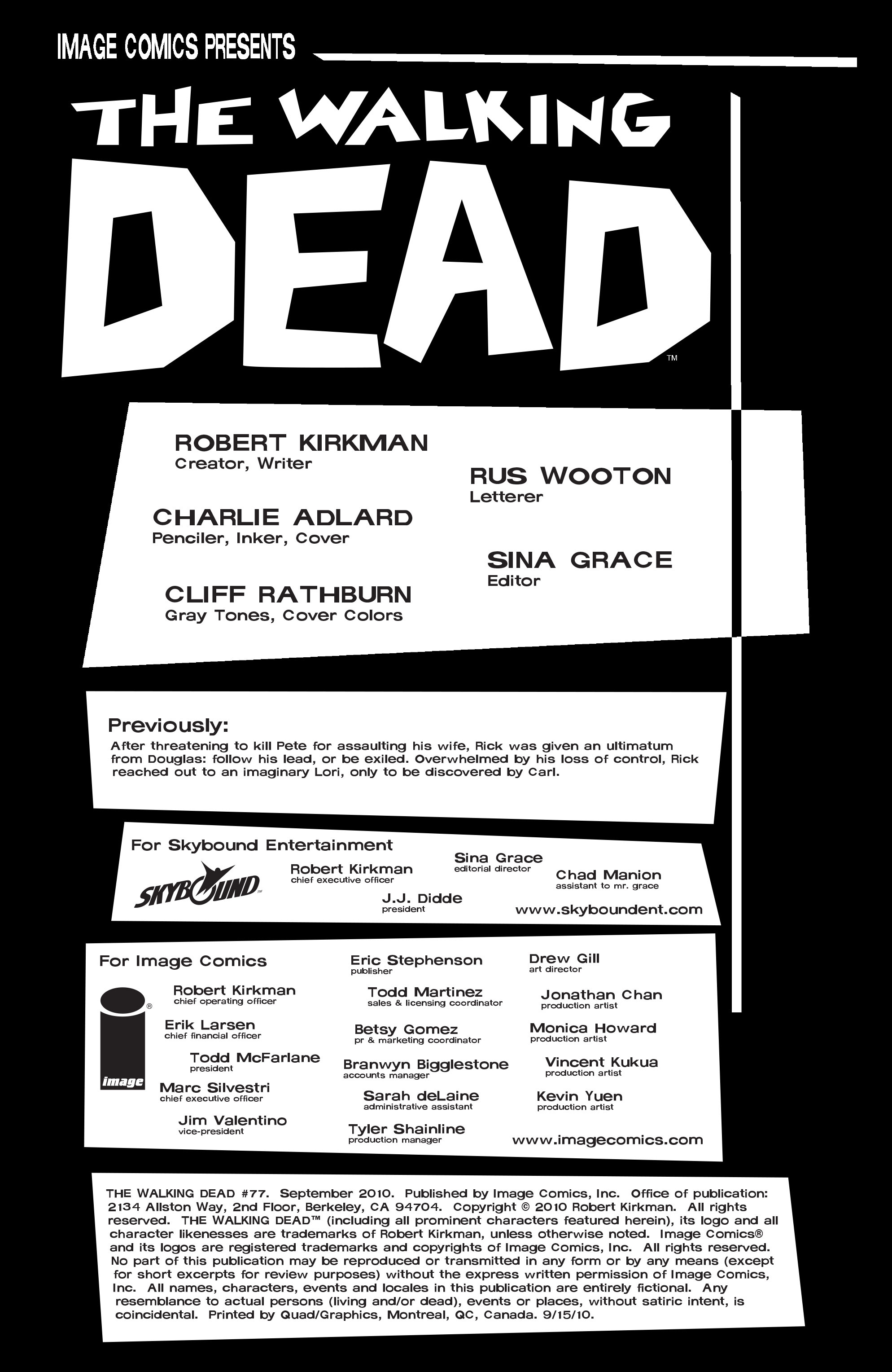 Read online The Walking Dead comic -  Issue #77 - 2