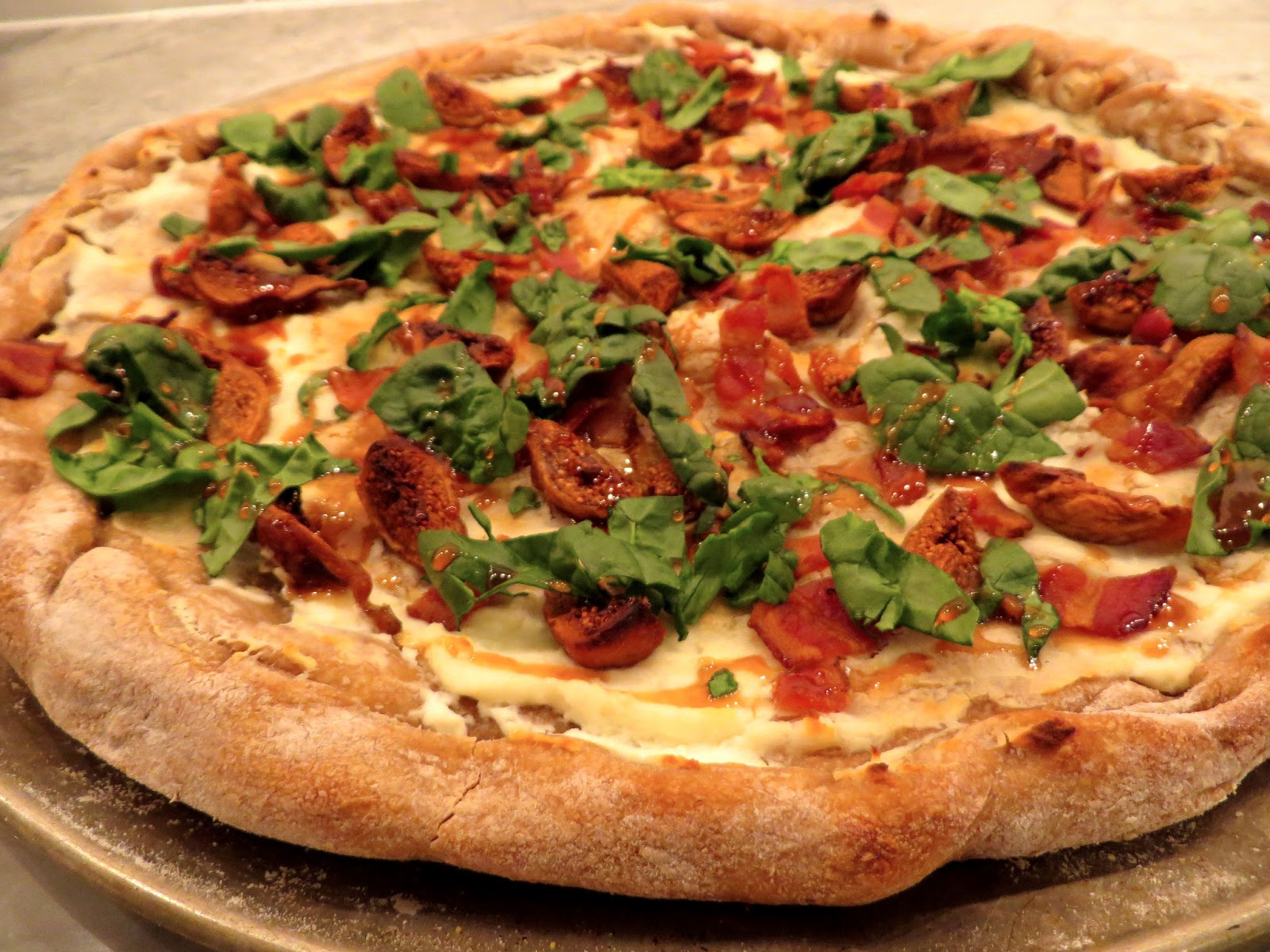 The Wooden Spoon Diaries Fig, Bacon & Goat Cheese Pizza