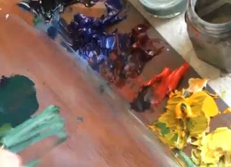 Lean Layer using Thinners in Oil Painting