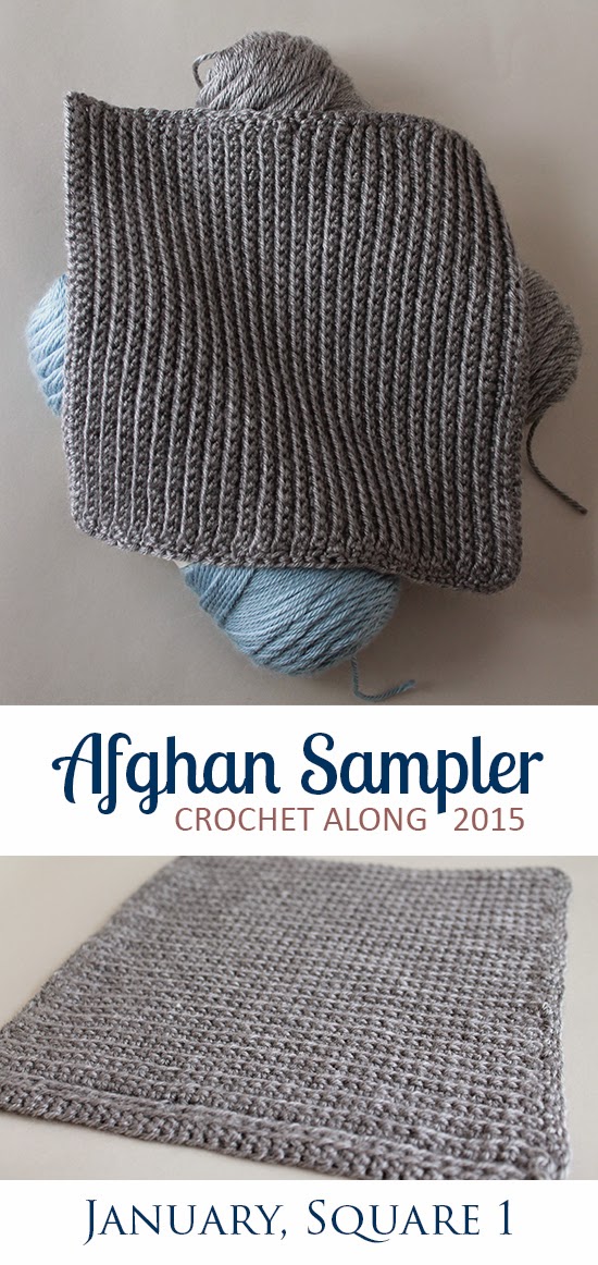 Easy Square 1 (January) of the 2015 Afghan Sampler -- Crochet along and have a finished blanket at the end of the year! | The Inspired Wren Easy Square 1 (January) of the 2015 Afghan Sampler -- Crochet along and have a finished blanket at the end of the year! | The Inspired Wren