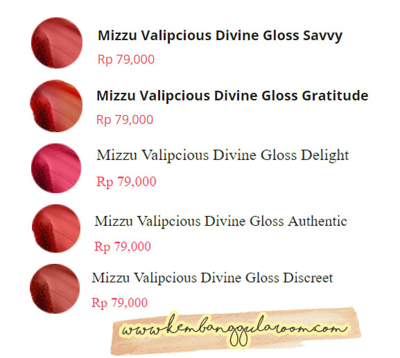 MIZZU Divine Gloss dan Inspired Lipstick
