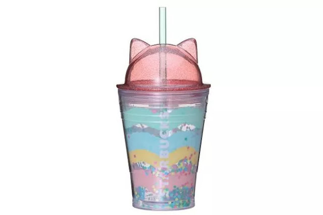 Cold Cup Tumbler Cat Lid